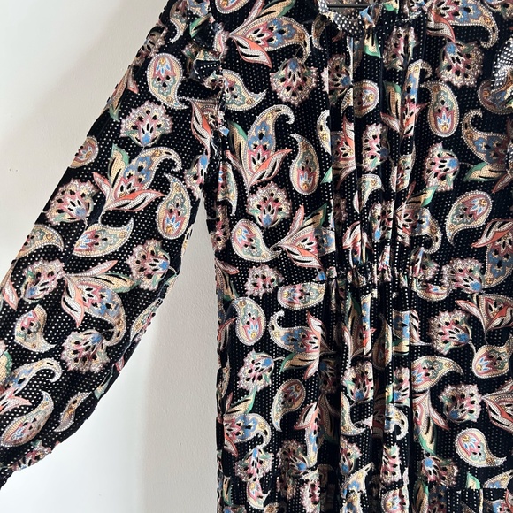 ba&sh Roane Midi Dress | Black Paisley | Size US 6 - Picture 6 of 16